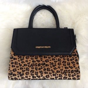 Christian Siriano Leopard Cheetah Satchel Purse